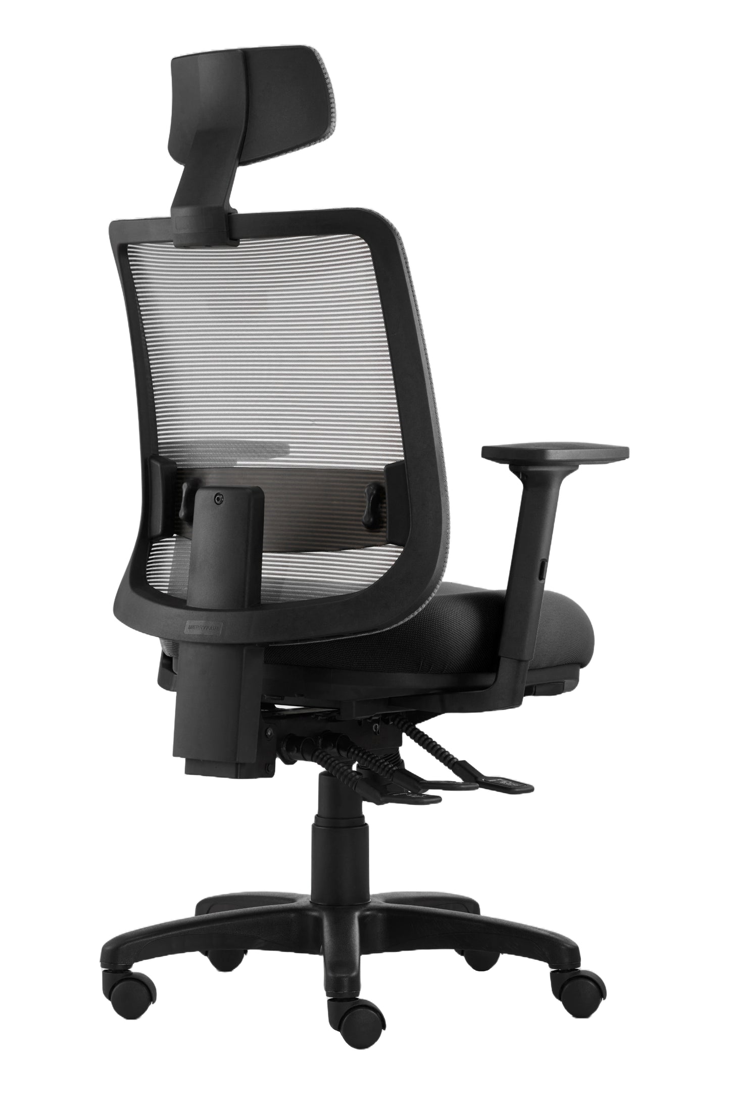 Office Chair Motto Ergo | size: Width: 65cm, Height: 135.5cm, Depth: 64cm | color: Gray | image: 2 | variant: 200004
