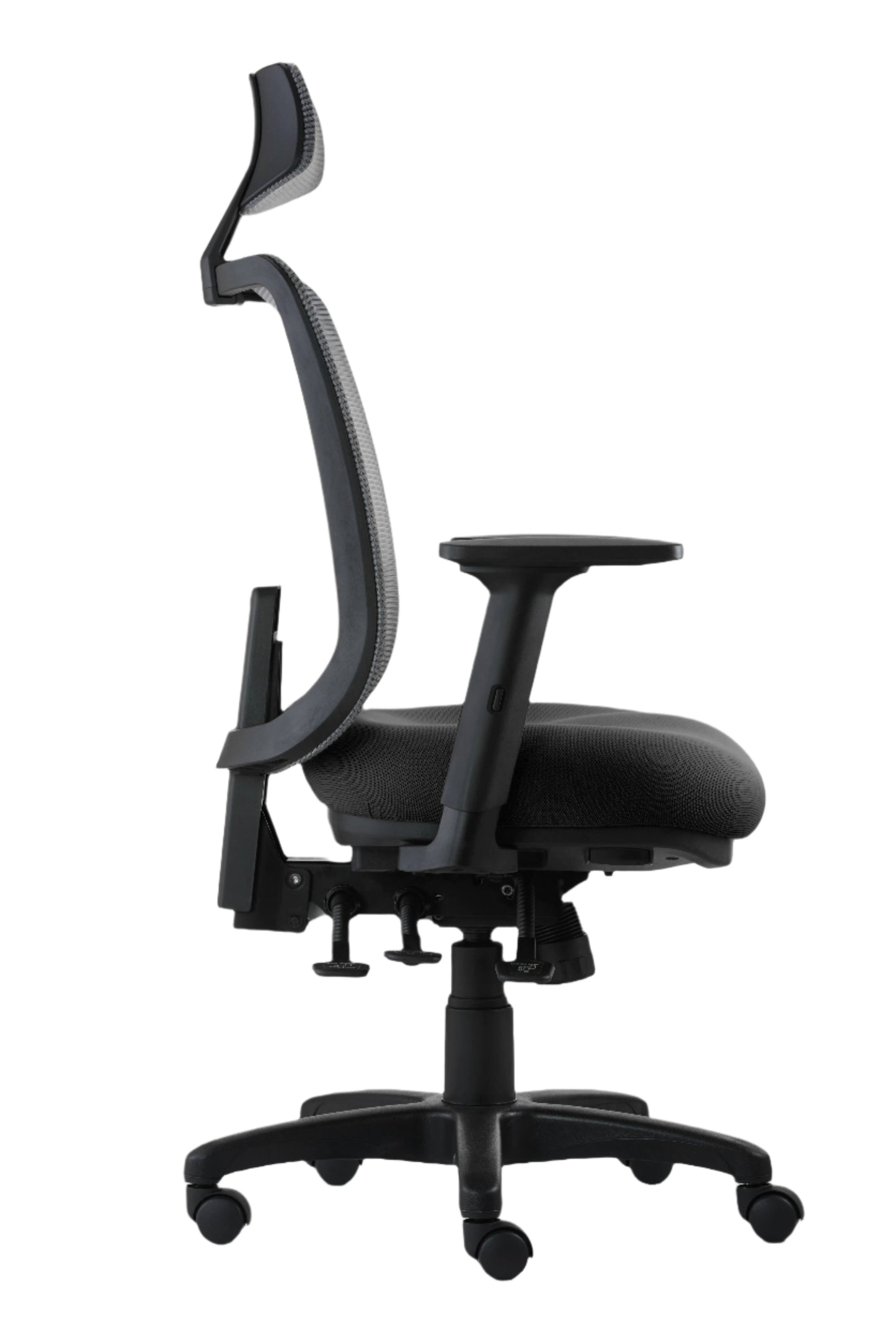 Office Chair Motto Ergo | size: Width: 65cm, Height: 135.5cm, Depth: 64cm | color: Gray | image: 5 | variant: 200004