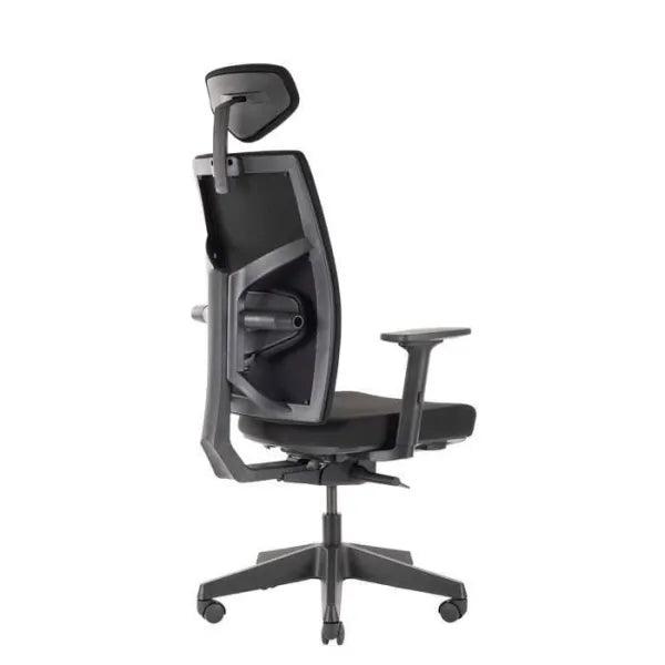Office Chair Queen Ergo | size: Width: 70cm, Height: 127cm, Depth: 70cm | color: Black | image: 3 | variant: 2000003