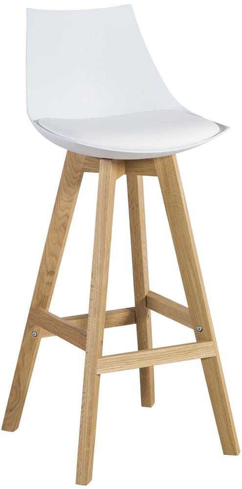 Bar Stool Blaenavon | size: Width: 41cm, Height: 99cm, Depth: 41.5cm | color: White | image: 1 | variant: 1001352
