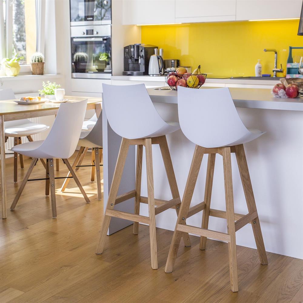 Bar Stool Blaenavon | size: Width: 41cm, Height: 99cm, Depth: 41.5cm | color: White | image: 3 | variant: 1001352