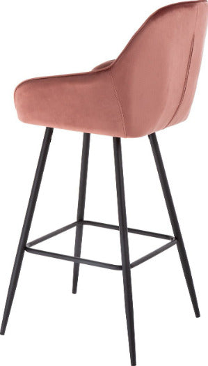 Bar Stool Burgess | size: Width: 53cm, Height: 109cm, Depth: 55cm | color: Pink | image: 4 | variant: 1001314