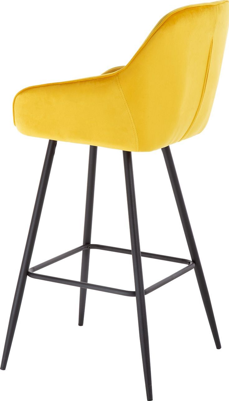 Bar Stool Burgess | size: Width: 53cm, Height: 109cm, Depth: 55cm | color: Yellow | image: 4 | variant: 1001312