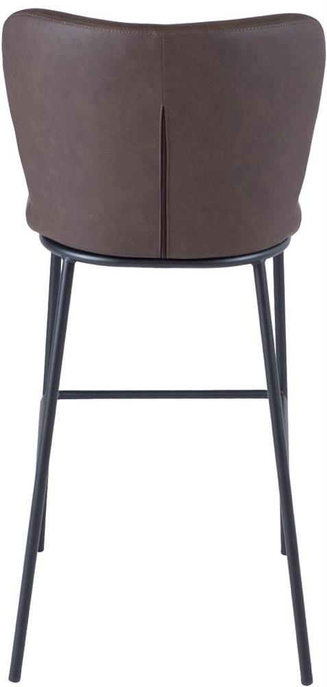 Bar Stool Caerleon | size: Width: 47cm, Height: 104cm, Depth: 51cm | color: Brown/Black | image: 4 | variant: 1001350