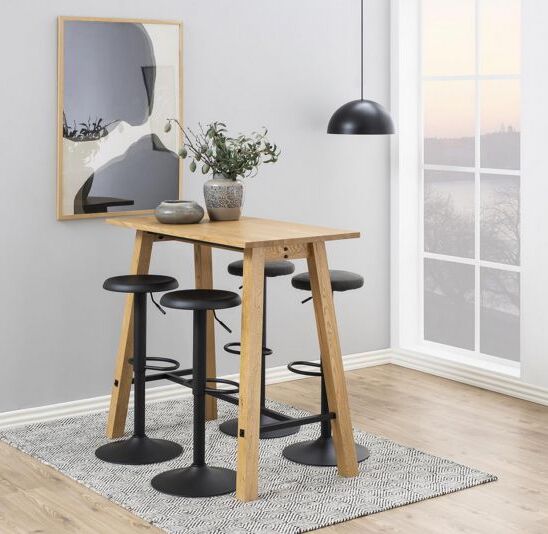Bar Stool East Lugano | size: Width: 40cm, Height: 82cm, Depth: 40cm | color: Black | image: 3 | variant: 1005738