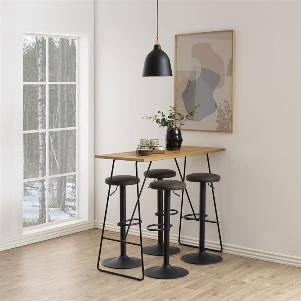 Bar Stool East Lugano | size: Width: 40cm, Height: 82cm, Depth: 40cm | color: Black | image: 3 | variant: 1005969
