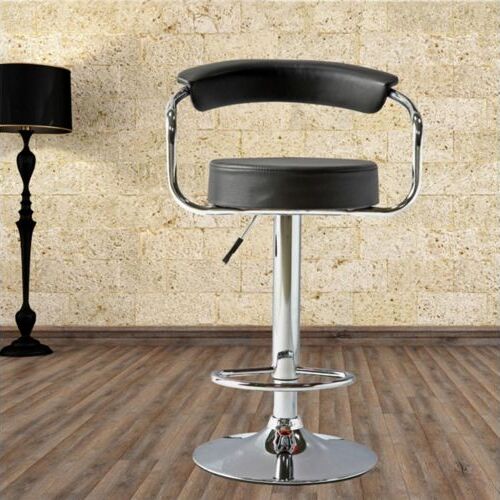Bar Stool East Norton | size: Length: 47cm, Width: 62cm, Height: 90-108cm, Depth: 62cm | color: Black | image: 2 | variant: 1005134