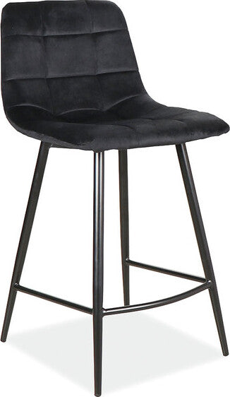 Bar Stool Huddersfield | size: Length: 43cm, Width: 43cm, Height: 87cm, Depth: 40cm | color: Black | image: 1 | variant: 1004247