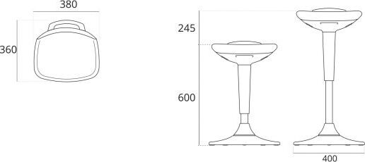 Bar Stool Pune | size: Width: 40cm, Height: 84.5cm, Depth: 40cm | color: Black | image: 2 | variant: 1005902