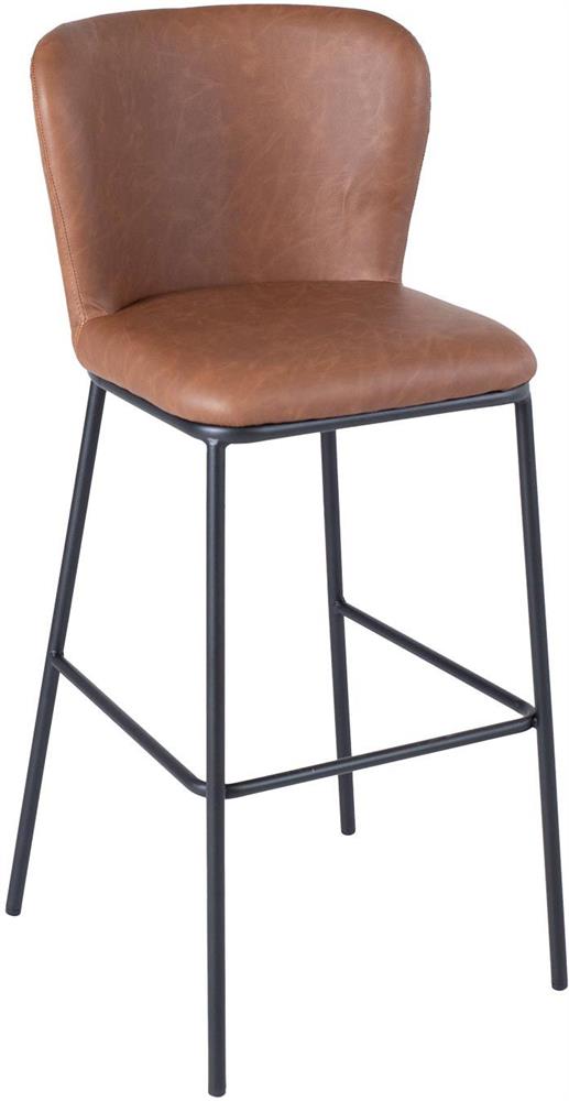 Bar Stool Savoy | size: Width: 47cm, Height: 104cm, Depth: 51cm | color: Brown/Black | image: 1 | variant: 1005615