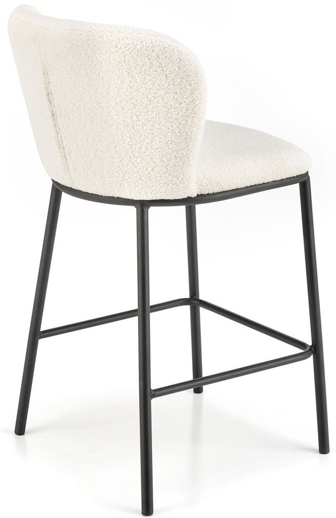 Bar Stool West Falmouth | size: Width: 54cm, Height: 92cm, Depth: 53cm | color: White | image: 1 | variant: 1007317