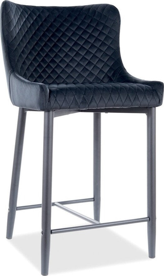 Bar Stool West Olbia | size: Length: 46cm, Width: 45cm, Height: 88cm, Depth: 41cm | color: Black | image: 1 | variant: 1007824