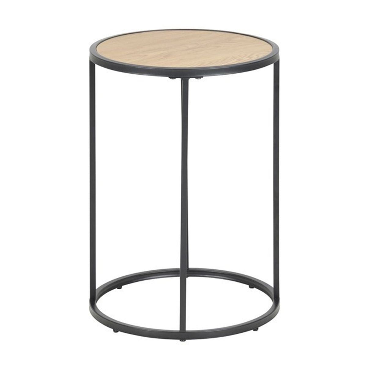 Bar Table Aberystwyth | size: Length: 40cm, Width: 40cm, Height: 55cm, Diameter: 40cm | color: Black/Oak | image: 2 | variant: 1001705