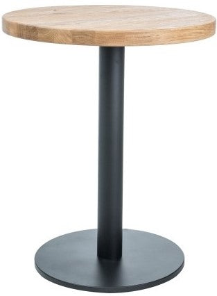 Bar Table Bishop Auckland | size: Length: 80cm, Width: 80cm, Height: 76cm, Diameter: 80cm | color: Solid wood/Black/Oak | image: 1 | variant: 1007806