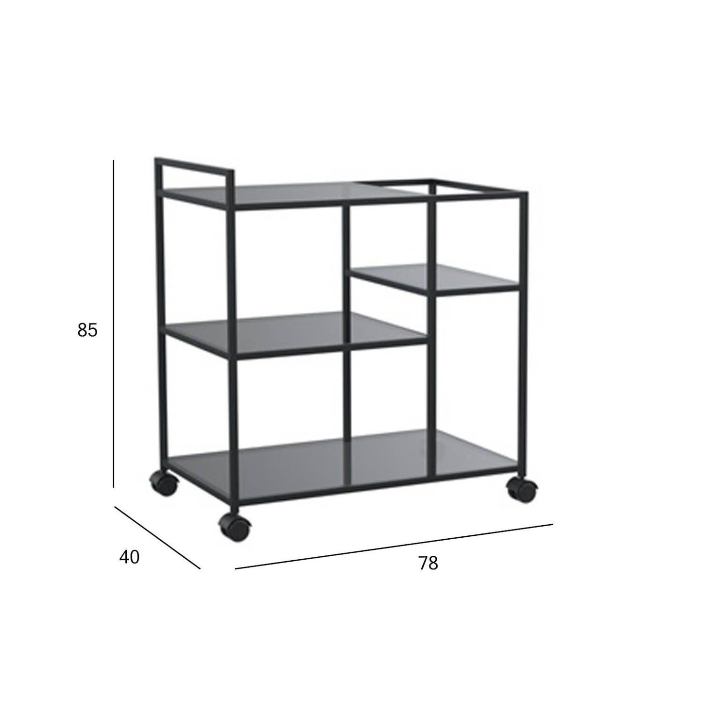 Bar Table East Lichfield | size: Length: 40cm, Width: 78cm, Height: 85cm | color: Black | image: 2 | variant: 1006534