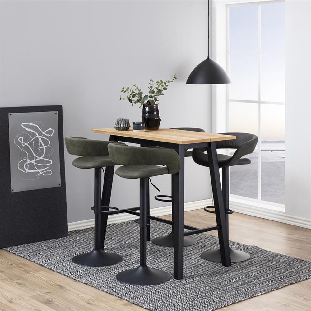 Bar Table Troms | size: Length: 58cm, Width: 117cm, Height: 105cm | color: Black/Oak | image: 4 | variant: 1001699