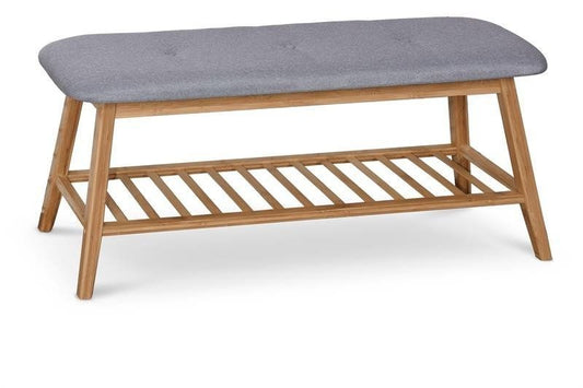 Bedroom Bench East Ferrara | size: Width: 100cm, Height: 44cm, Depth: 48cm | color: Gray | image: 0 | variant: 1006628
