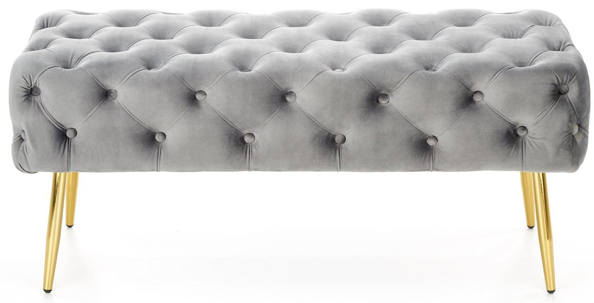 Bedroom Bench Jyvaskyla | size: Length: 45cm, Width: 100cm, Height: 40cm | color: Gray | image: 2 | variant: 1002062