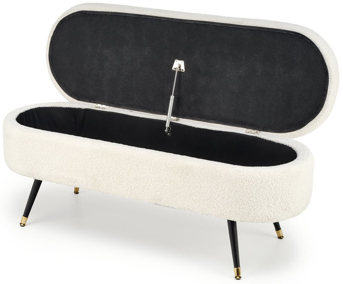 Bedroom Bench West Orebro | size: Length: 40cm, Width: 120cm, Height: 46cm | color: Beige | image: 1 | variant: 1007484