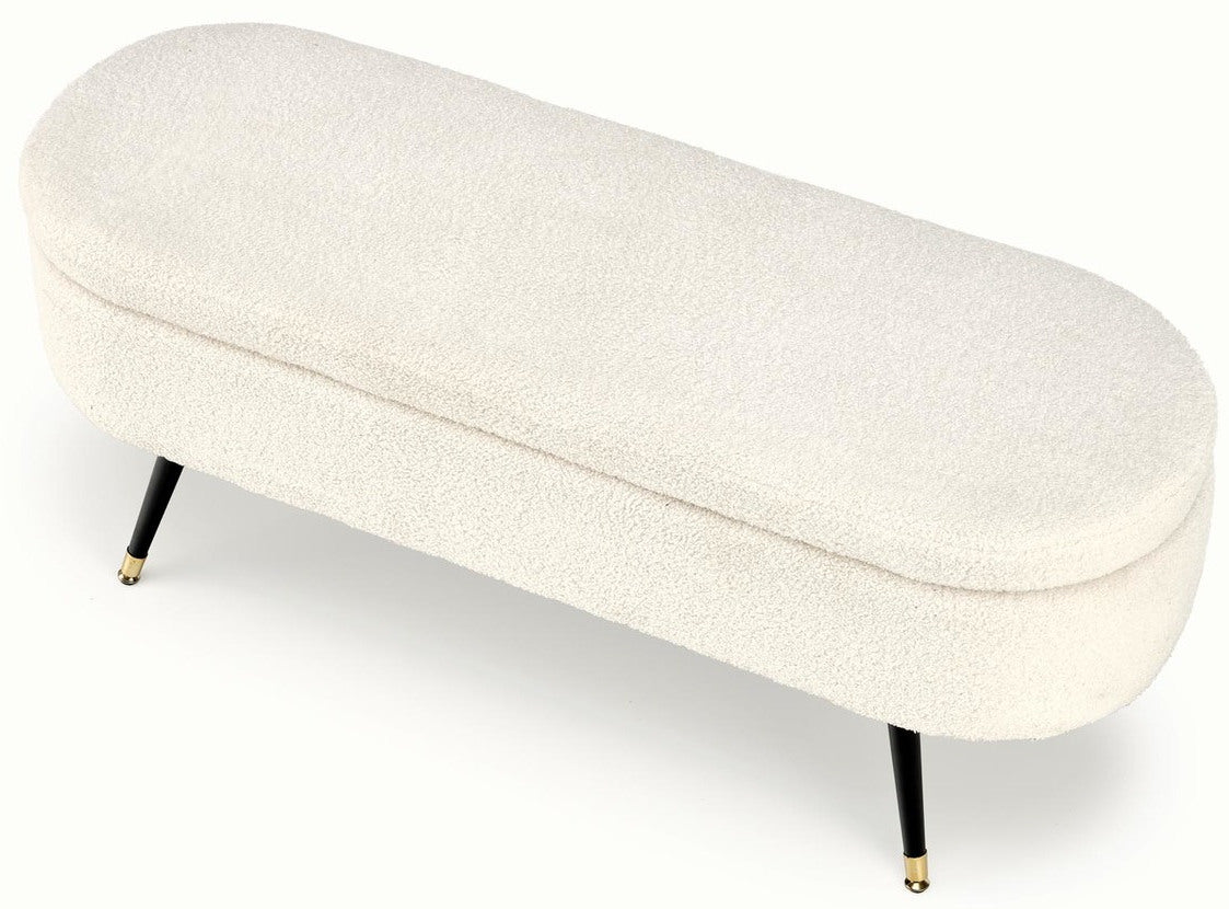 Bedroom Bench West Orebro | size: Length: 40cm, Width: 120cm, Height: 46cm | color: Beige | image: 4 | variant: 1007484