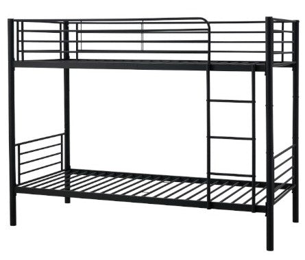 Children's Bunk Bed Nashville | size: Length: 215cm, Width: 99cm, Height: 165cm | color: Black | image: 1 | variant: 1003437