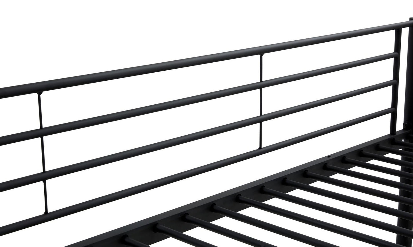 Children's Bunk Bed Nashville | size: Length: 215cm, Width: 99cm, Height: 165cm | color: Black | image: 2 | variant: 1003437