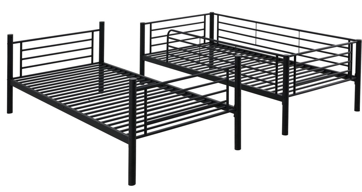 Children's Bunk Bed Nashville | size: Length: 215cm, Width: 99cm, Height: 165cm | color: Black | image: 7 | variant: 1003437