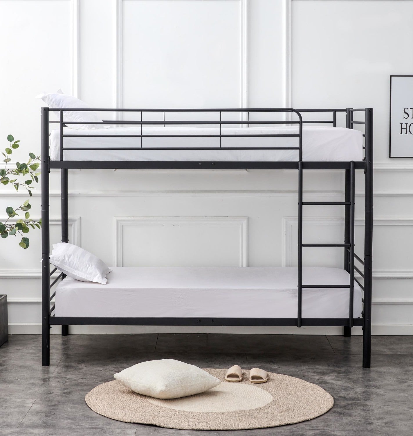 Children's Bunk Bed Nashville | size: Length: 215cm, Width: 99cm, Height: 165cm | color: Black | image: 8 | variant: 1003437