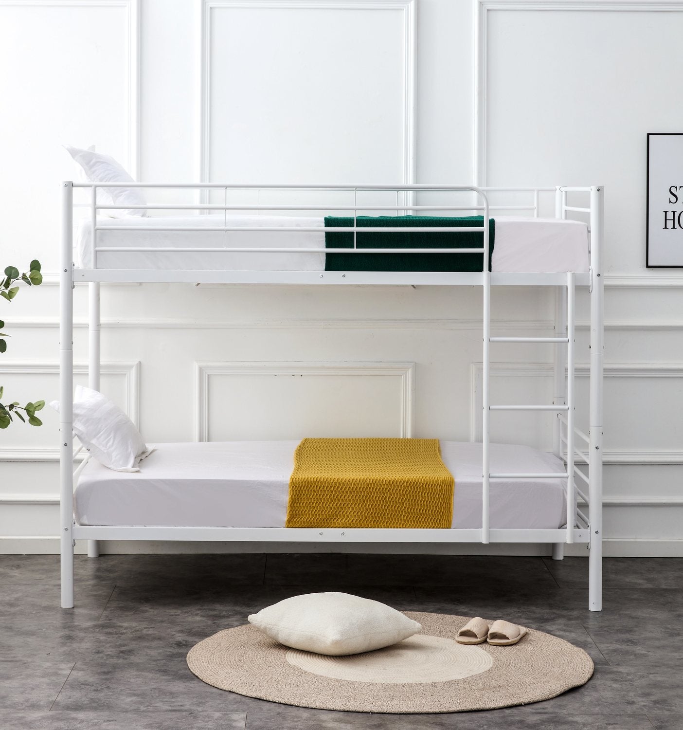 Children's Bunk Bed Nashville | size: Length: 215cm, Width: 99cm, Height: 165cm | color: White | image: 7 | variant: 1003436