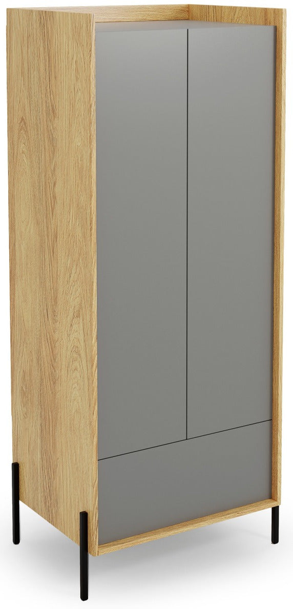 Closet Helsinki | size: Width: 60cm, Height: 179cm, Depth: 78cm | color: Gray | image: 1 | variant: 1002081