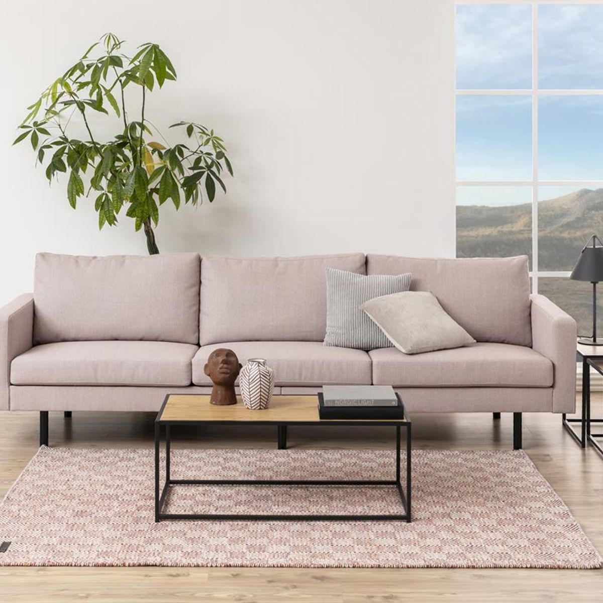 Coffee Table Aberystwyth | size: Length: 50cm, Width: 100cm, Height: 40cm | color: Black/Oak | image: 1 | variant: 1005375