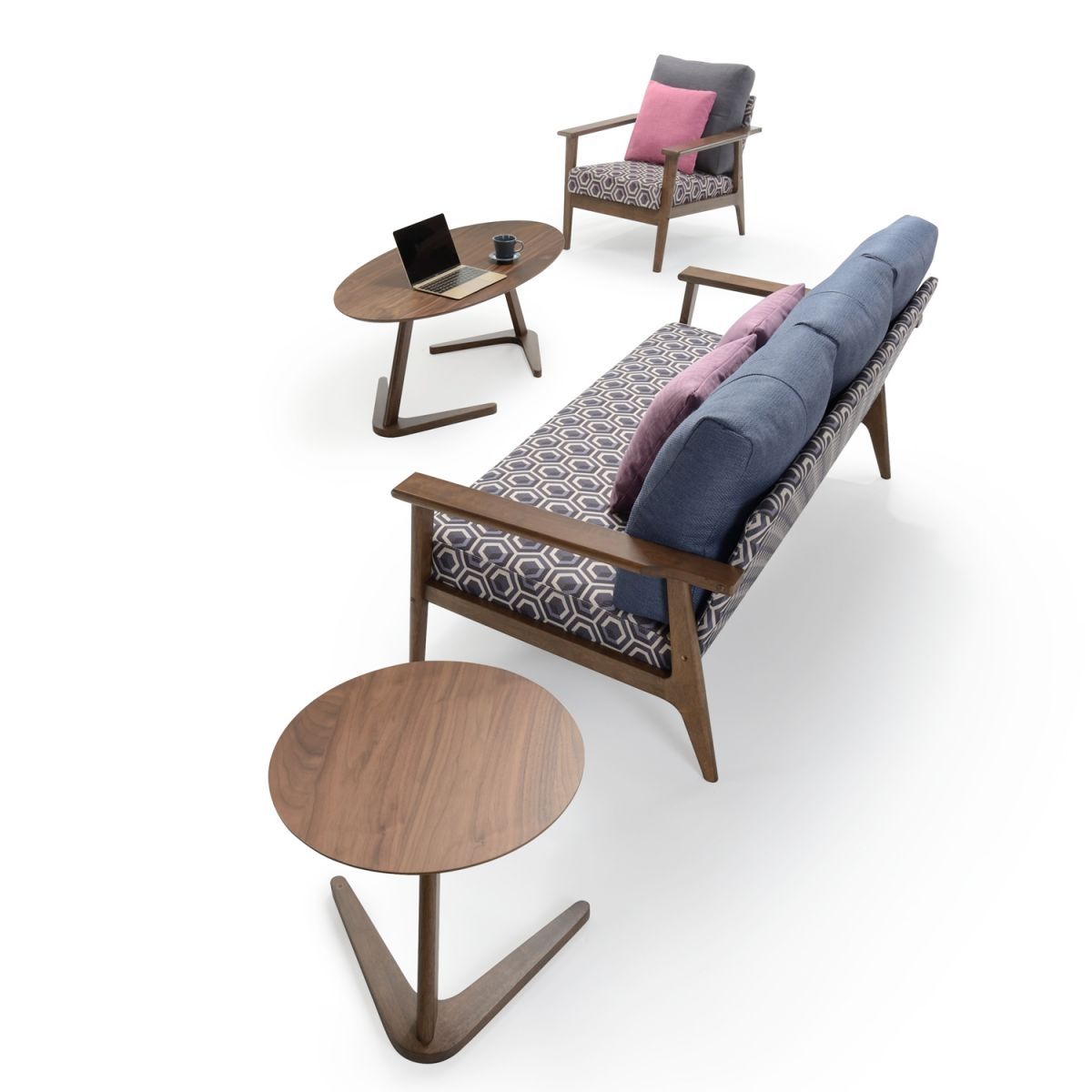 Coffee Table Bergen | size: Length: 60cm, Width: 120cm, Height: 45cm | color: Walnut | image: 3 | variant: 1001634