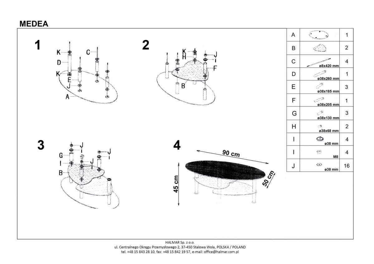 Coffee Table East Cordoba | size: Length: 50cm, Width: 90cm, Height: 45cm | color: Oak | image: 2 | variant: 1006729