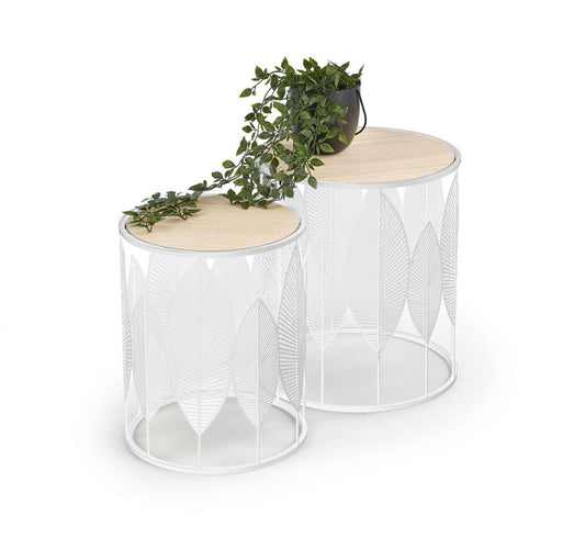 Coffee Table East Detroit | size: Length: 40cm, Width: 45cm, Height: 40cm | color: White | image: 0 | variant: 1007259