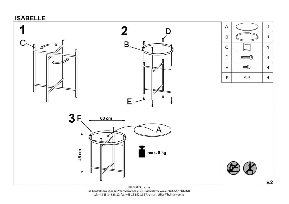 Coffee Table East Goa | size: Length: 60cm, Width: 60cm, Height: 45cm, Diameter: 60cm | color: Marble | image: 2 | variant: 1006748