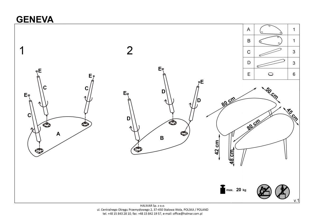Coffee Table East Inverness | size: Length: 80cm, Width: 50cm, Height: 48cm, Diameter: 80cm | color: Oak | image: 1 | variant: 1006742