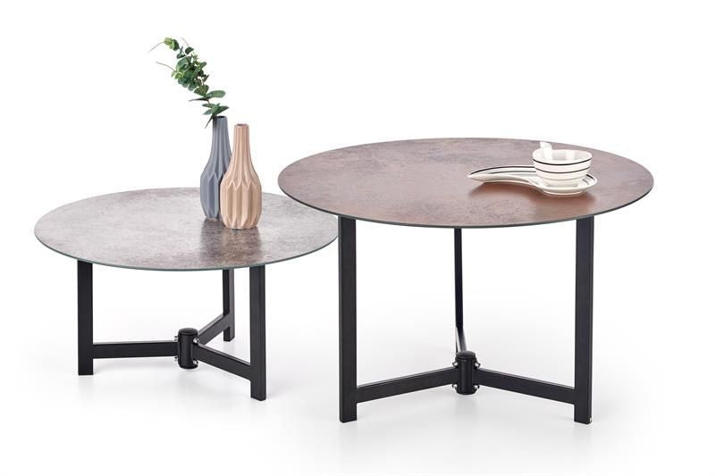 Coffee Table East Istanbul | size: Length: 70cm, Width: 70cm, Height: 43cm, Diameter: 70cm | color: Brown/Black | image: 1 | variant: 1006757