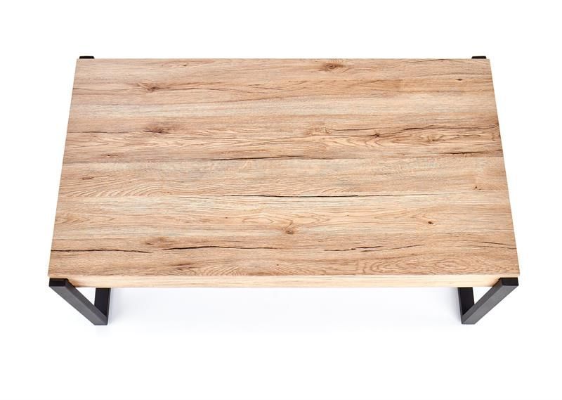 Coffee Table East Karachi | size: Length: 64cm, Width: 110cm, Height: 42cm | color: Clear/Oak | image: 2 | variant: 1006763