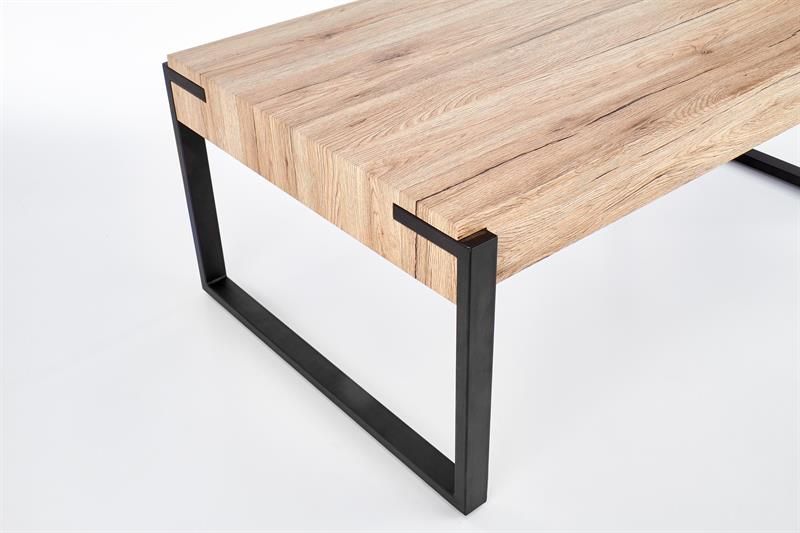 Coffee Table East Karachi | size: Length: 64cm, Width: 110cm, Height: 42cm | color: Clear/Oak | image: 3 | variant: 1006763