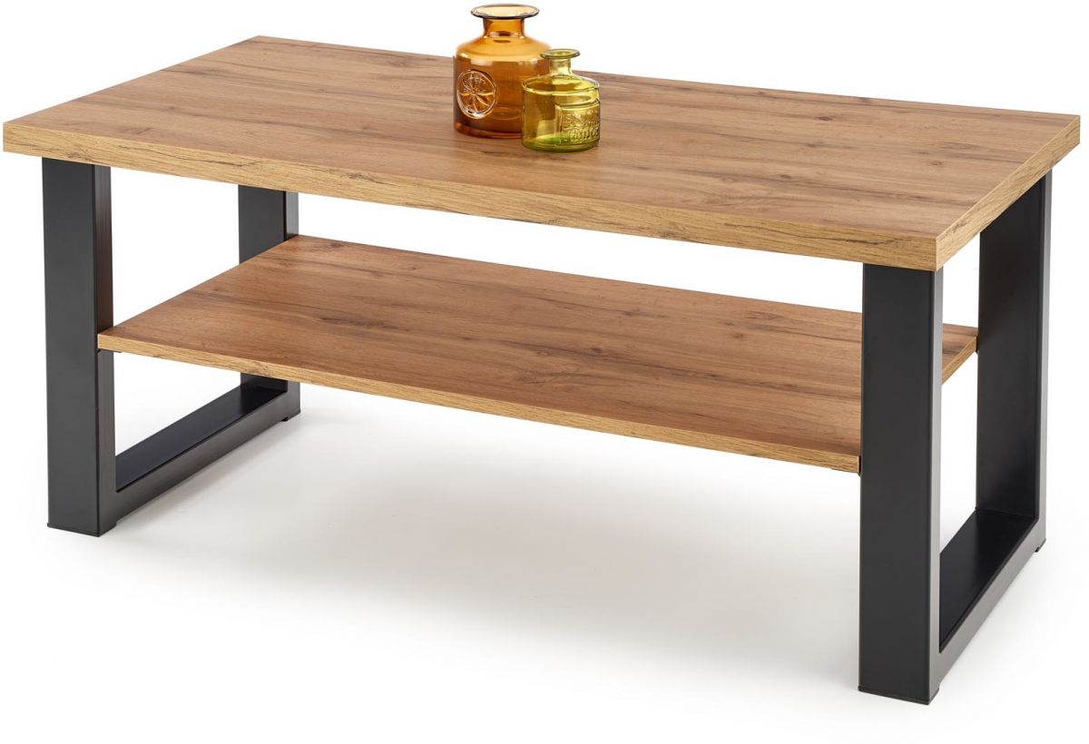 Coffee Table East Taipei | size: Length: 60cm, Width: 120cm, Height: 55cm | color: Black/Oak | image: 0 | variant: 1007263