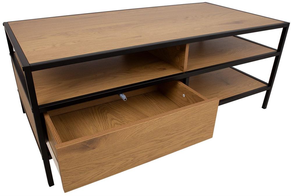 Coffee Table East Viljandi | size: Length: 50cm, Width: 100cm, Height: 40cm | color: Black/Oak | image: 2 | variant: 1005950