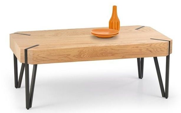 Coffee Table Emily | size: Length: 60cm, Width: 110cm, Height: 42cm | color: Cream/Oak | image: 0 | variant: 1006720