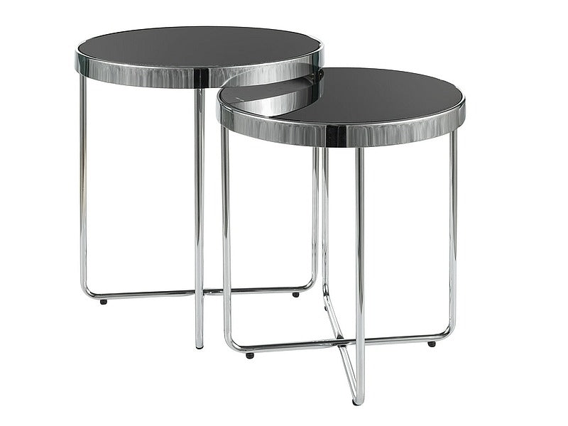 Coffee Table Kendal | size: Length: 45cm, Width: 45cm, Height: 50cm, Diameter: 45cm | color: Black/Grey | image: 1 | variant: 1004481