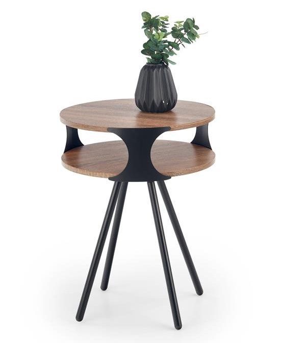 Coffee Table Kirby | size: Length: 45cm, Width: 45cm, Height: 60cm, Diameter: 45cm | color: Oak | image: 1 | variant: 1011124