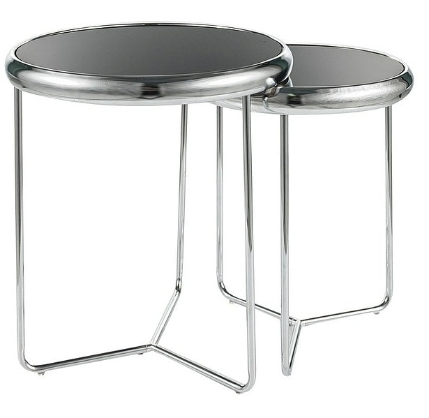 Coffee Table Leigh | size: Length: 47cm, Width: 47cm, Height: 50cm, Diameter: 47cm | color: Black/Grey | image: 0 | variant: 1004487