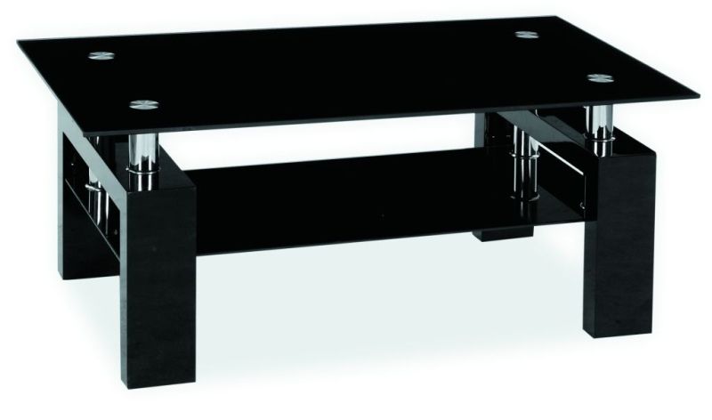 Coffee Table Lisa II | size: Length: 110cm, Width: 110cm, Height: 55cm | color: Black | image: 1 | variant: 1004473