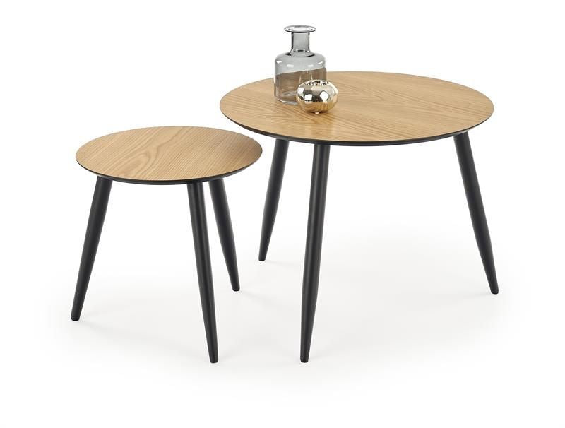 Coffee Table Mentona | size: Length: 60cm, Width: 60cm, Height: 48cm, Diameter: 60cm | color: Oak | image: 1 | variant: 1011105