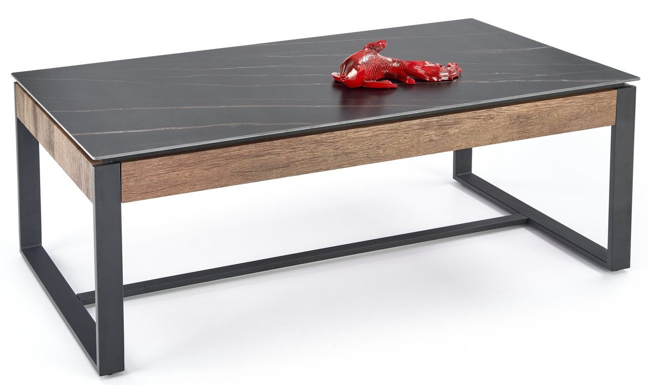 Coffee Table Ramona | size: Length: 61cm, Width: 121cm, Height: 45cm | color: Brown/Black | image: 1 | variant: 1012997
