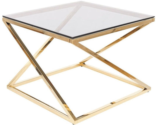Coffee Table West Alessandria | size: Length: 60cm, Width: 60cm, Height: 45cm | color: Golden | image: 1 | variant: 1007843