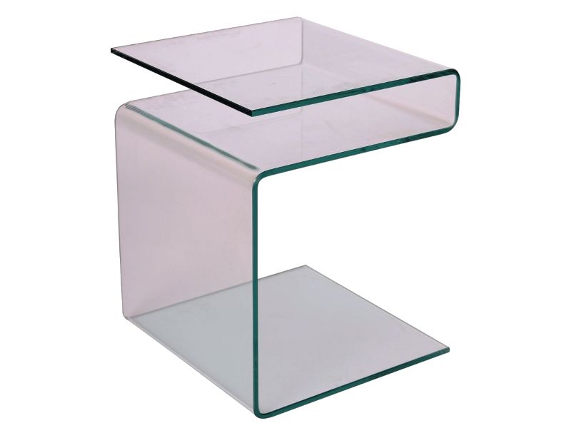 Coffee Table West Amman | size: Length: 42cm, Width: 42cm, Height: 48cm | color: Transparent | image: 1 | variant: 1007655